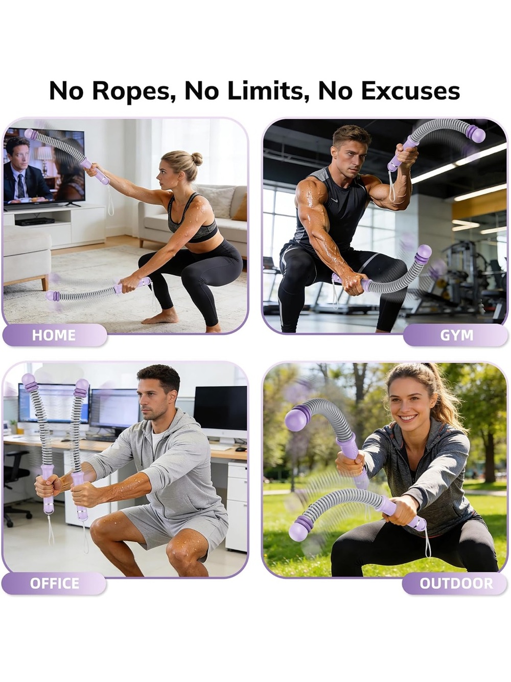 Weighted Ropeless Battle Ropes Purple - Picture 7 of 7